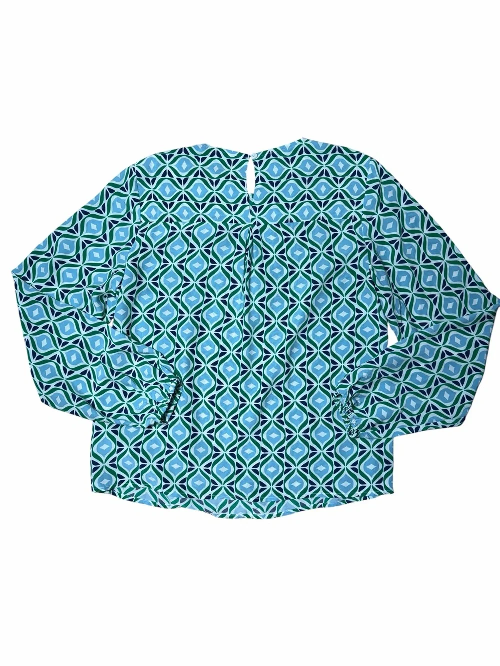 Boden Green Diamond Wave Easy Printed Blouse Top Womens 6 - Picture 9 of 9